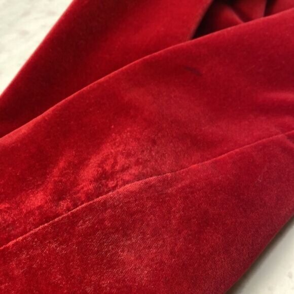 Vintage Club XIX Red Velvet Blazer Jacket Size 8 - Picture 11 of 11